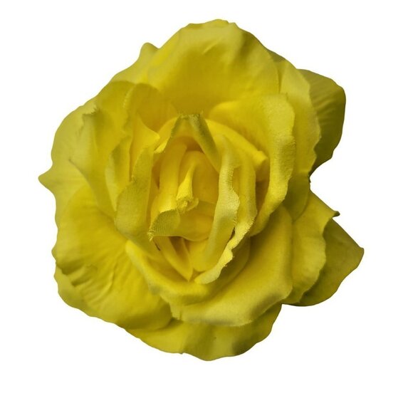 Yellow Flower Fascinator Brooch Corsage Rose Brooch Pin - Picture 4 of 11